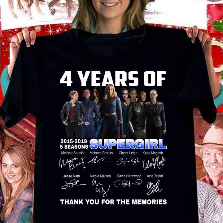 Funny 4 Years of Supergirl 2015-2019 thank you for the memories t-shirt