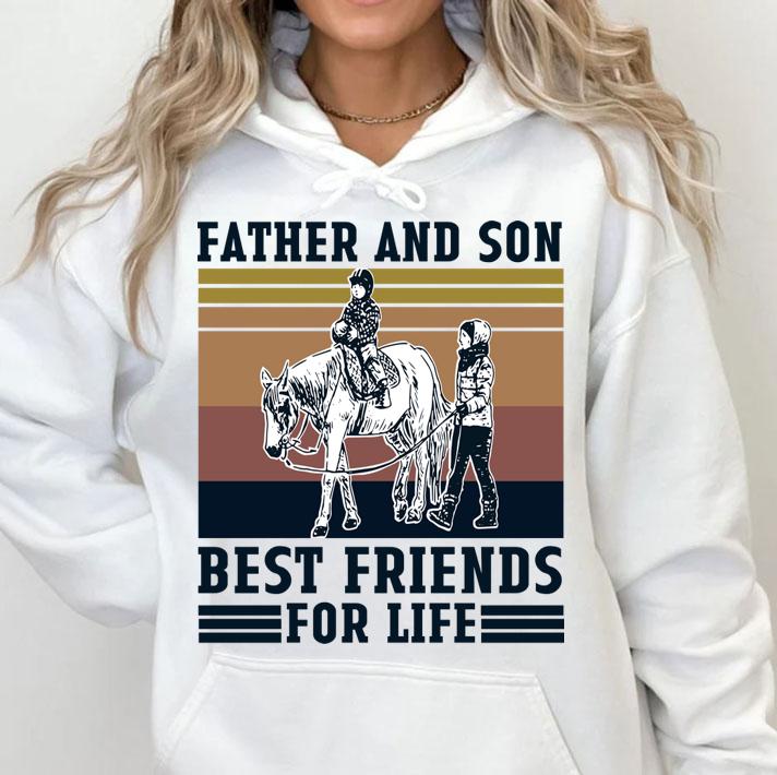 Horse Riding Father And Son Best Friends For Life Vintage t-shirt