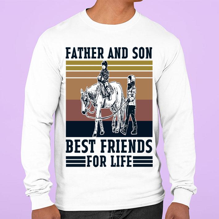 Horse Riding Father And Son Best Friends For Life Vintage t-shirt