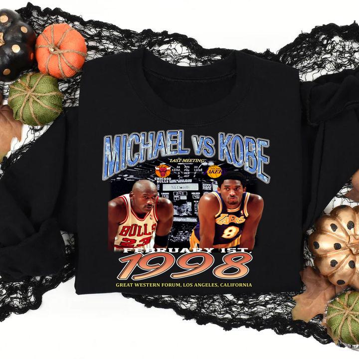 Michael Jordan vs Kobe Bryant 1998 Great Western Forum Los Angeles California t-shirt