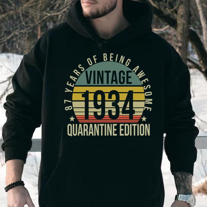 87th Birthday Retro Limited Edition 1934 Quarantine Birthday Classic t-shirt