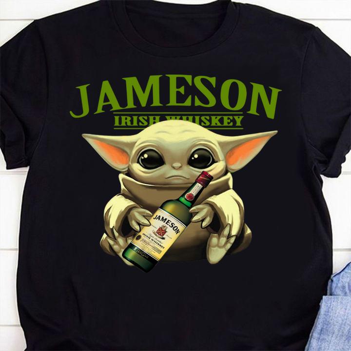 Baby Yoda Jameson Irish Whiskey t-shirt 1