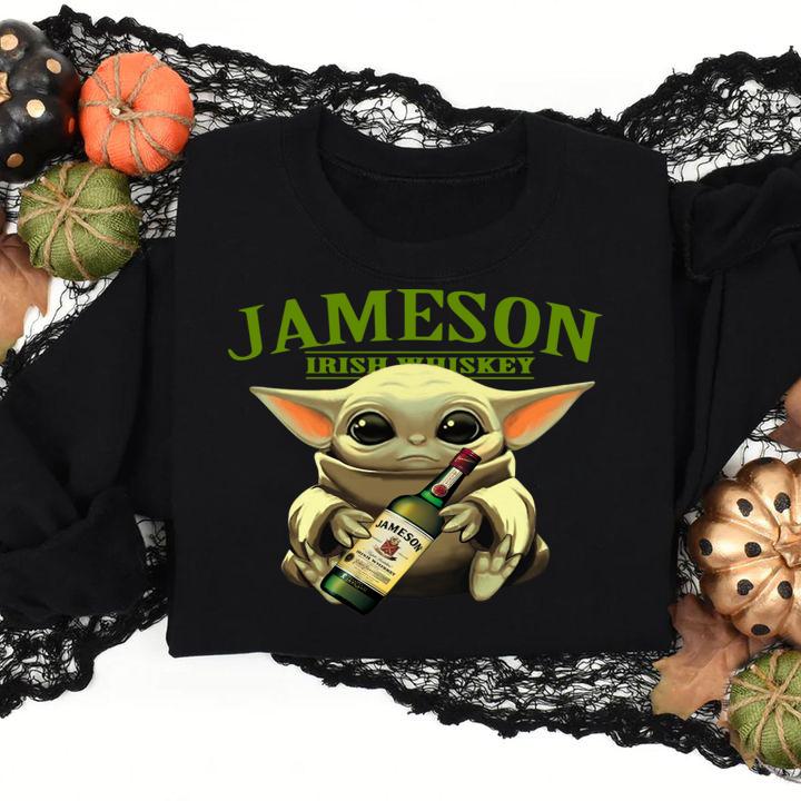 Baby Yoda Jameson Irish Whiskey t-shirt