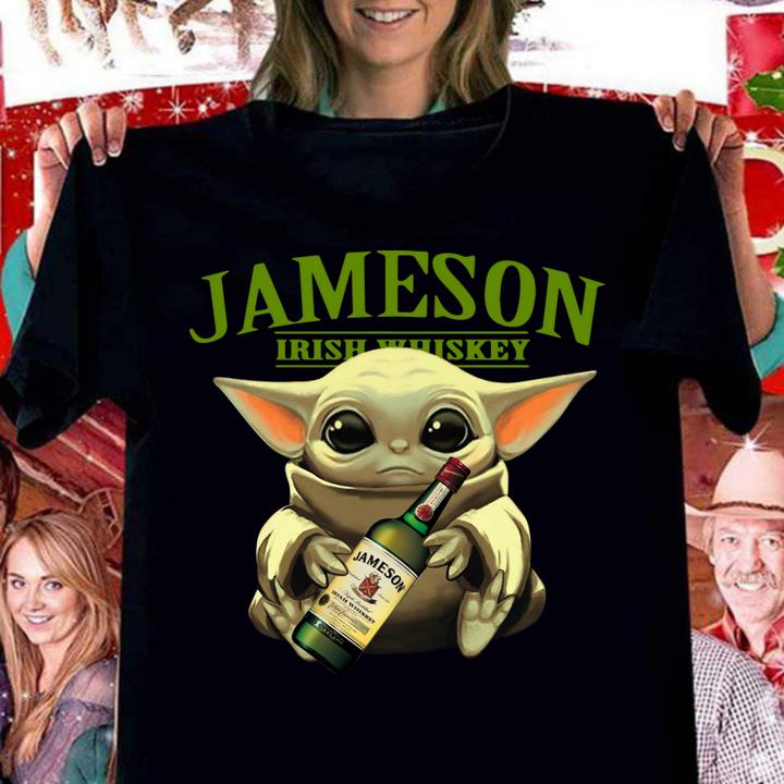 Baby Yoda Jameson Irish Whiskey t-shirt