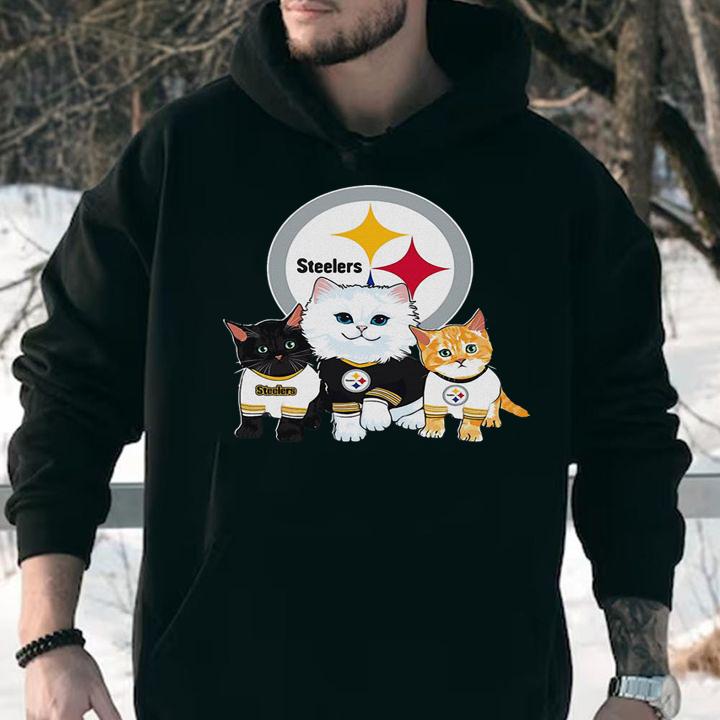 Cats Pittsburgh Steelers NFL t-shirt