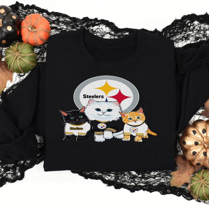 Cats Pittsburgh Steelers NFL t-shirt