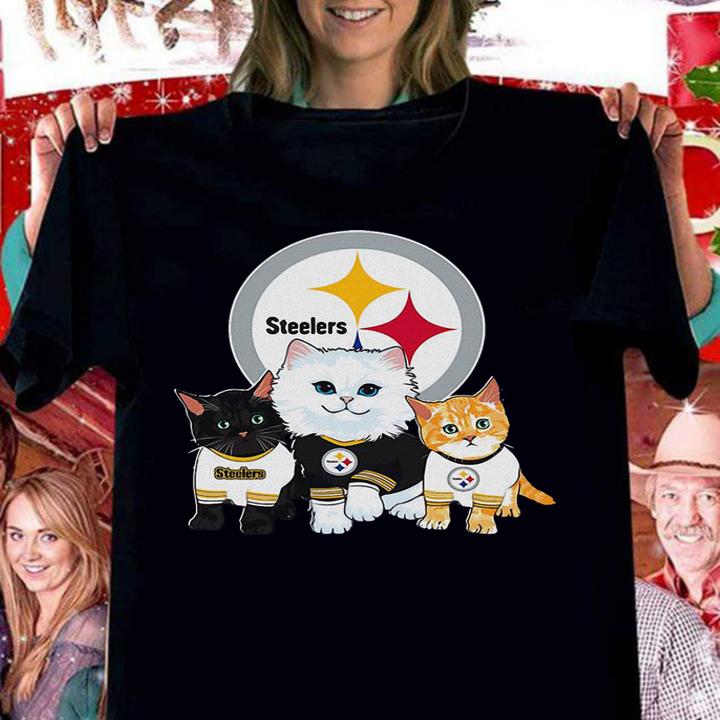 Cats Pittsburgh Steelers NFL t-shirt