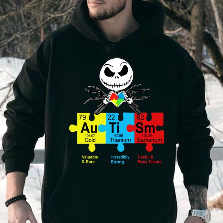Awesome Jack Skellington Autism Periodic Table t-shirt