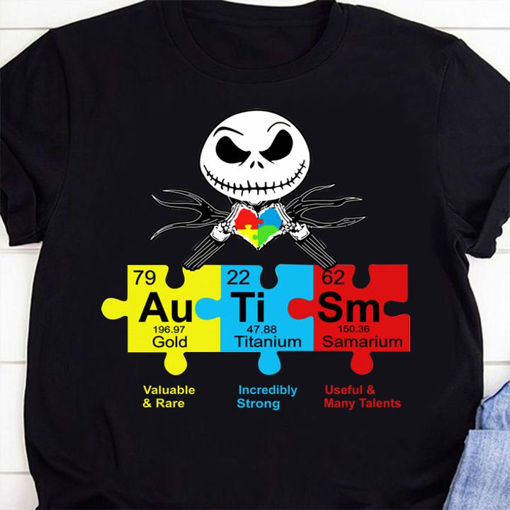 Awesome Jack Skellington Autism Periodic Table t-shirt 10