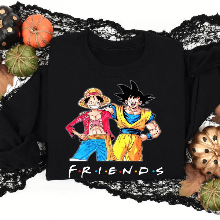 Friends Luffy and Son Goku t-shirt
