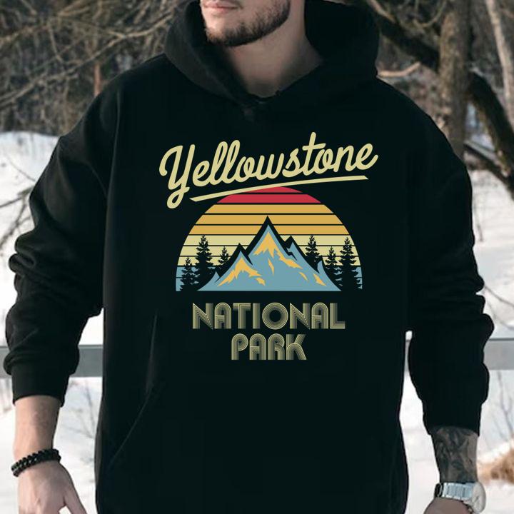 Vintage Retro Yellowstone Mountain National Park t-shirt
