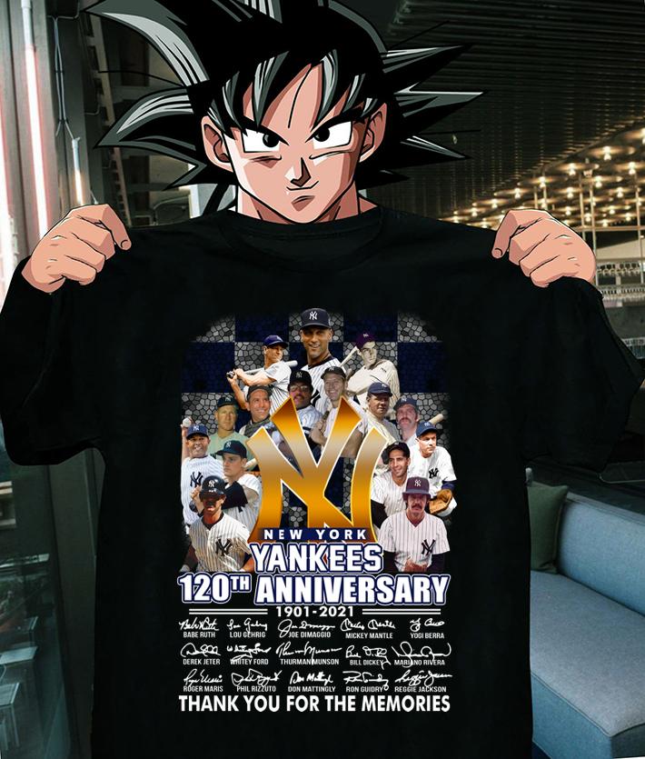 New York Yankees 120th Anniversary 1901 2021 Signature Thank You t-shirt