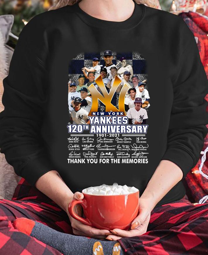 New York Yankees 120th Anniversary 1901 2021 Signature Thank You t-shirt sweatshirt