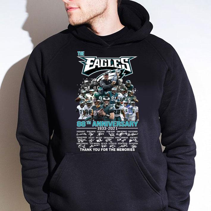 The Philadelphia Eagles 88th Anniversary 1933 2021 Thank You For The Memories Signatures t-shirt