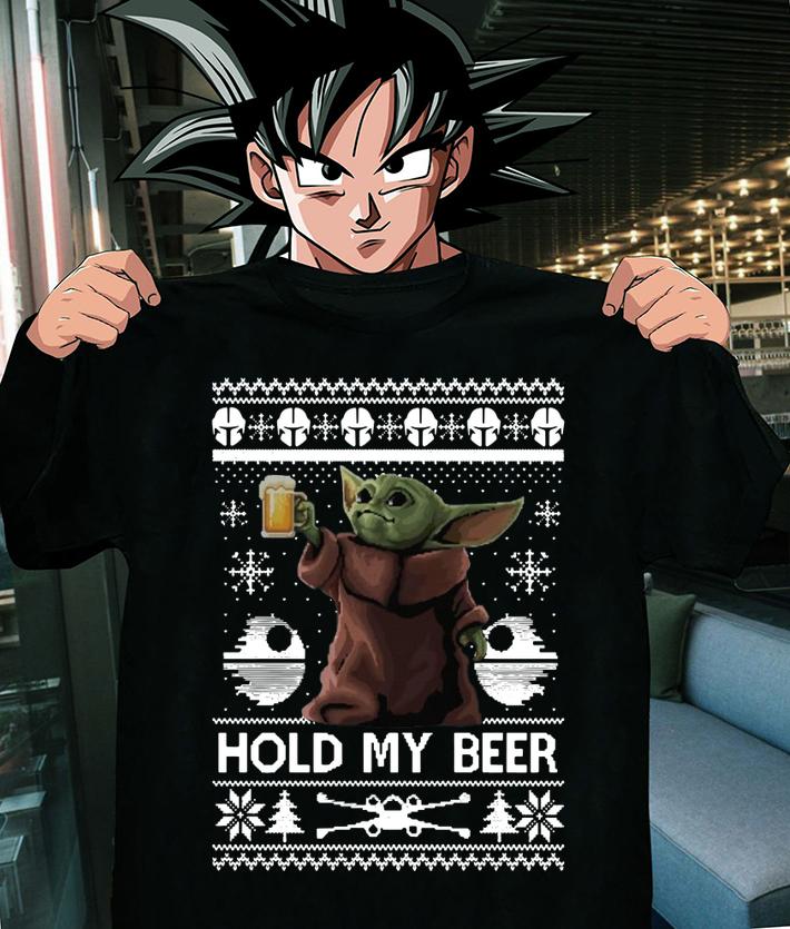Baby Yoda Hold My Beer Ugly Christmas t-shirt