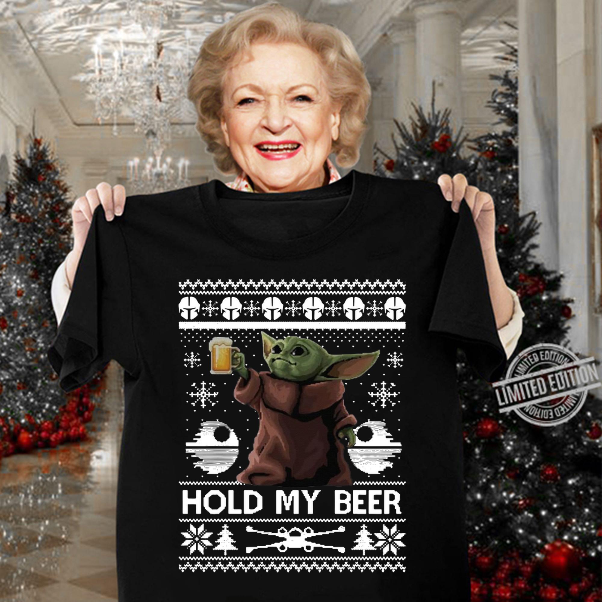 Baby Yoda Hold My Beer Ugly Christmas t-shirt Baby Yoda Hold My Beer Ugly Christmas t-shirt