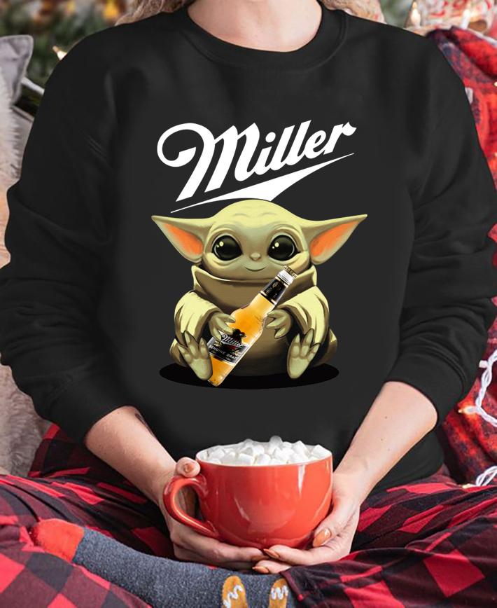 Awesome Star Wars Baby Yoda Hug Miller Genuine Draft t-shirt Awesome Star Wars Baby Yoda Hug Miller Genuine Draft t-shirt