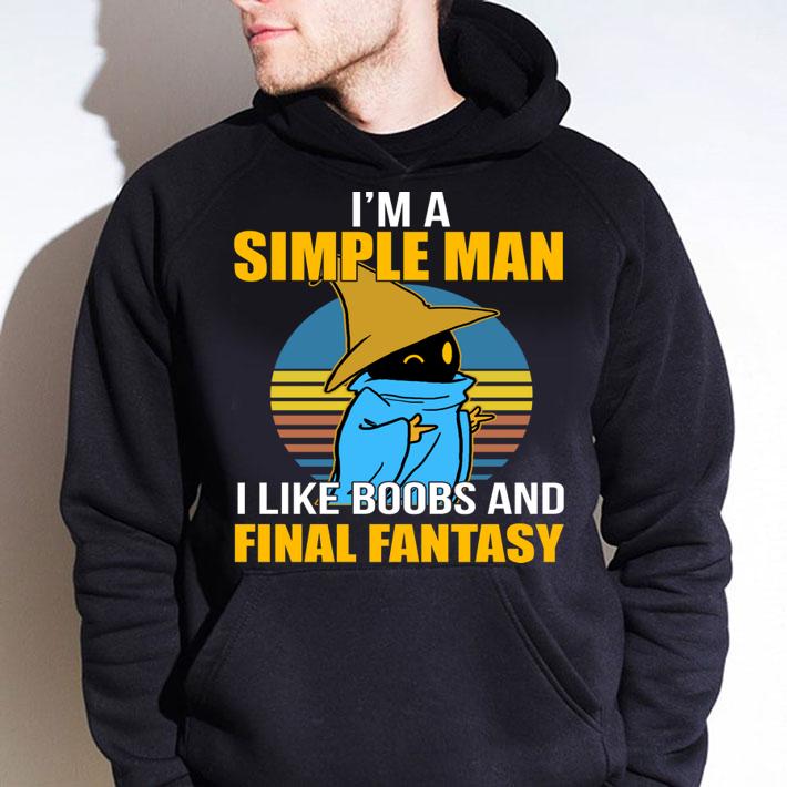 Black Mage I'm a simple man i like boobs and Final Fantasy t-shirt