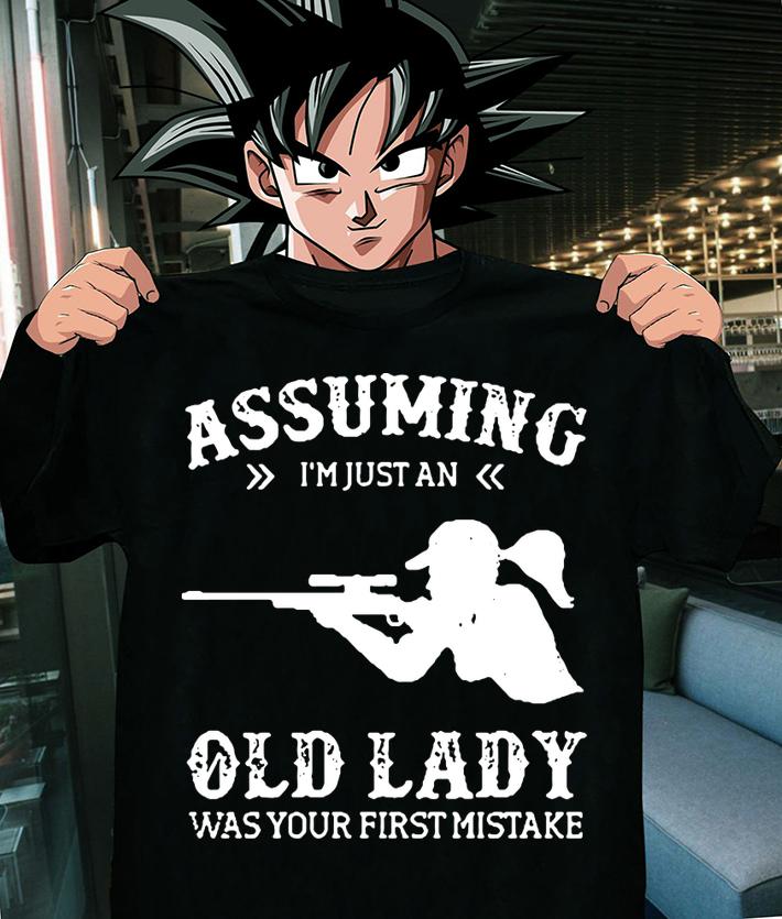 Sniper girl assuming i'm just an old lady was your first mistake t-shirt