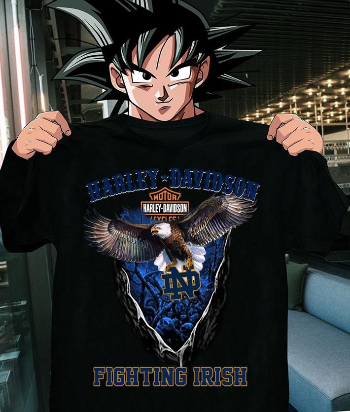 Awesome Eagle Harley Davidson Notre Dame Fighting Irish t-shirt