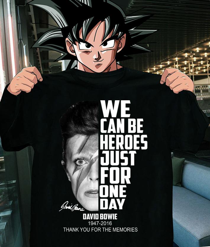 David Bowie 1947-2016 we can be heroes just for one day t-shirt