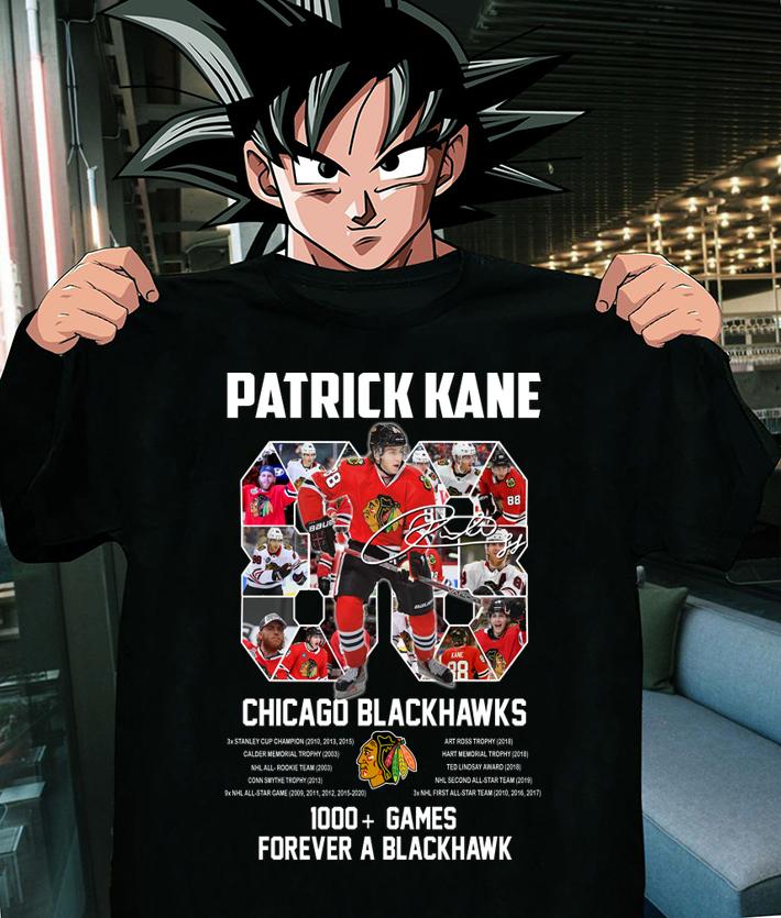 No. 88 Patrick Kane Chicago Blackhawks 1000 Games Forever A Blackhawks12 t-shirt