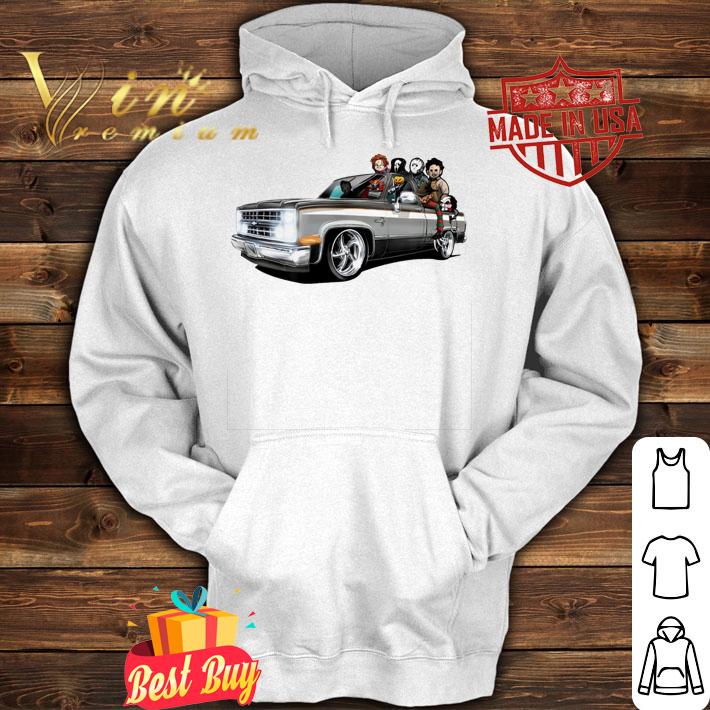 Chevrolet Horror Movies Characters On Car Halloween t-shirt