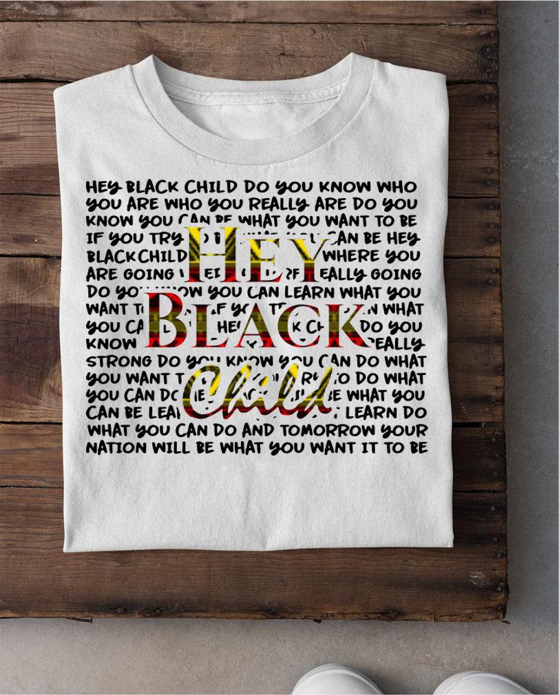 Hey black child t-shirt