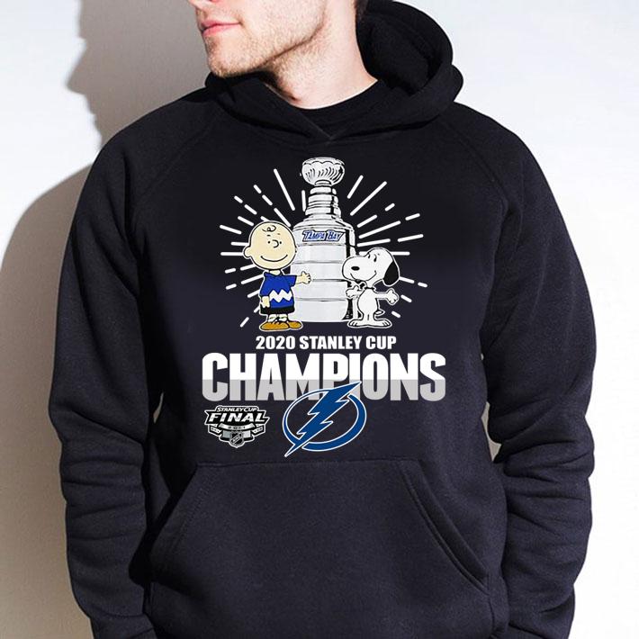 Charlie Brown And Snoopy Tampa Bay Lightning 2020 Stanley Cup Champions t-shirt