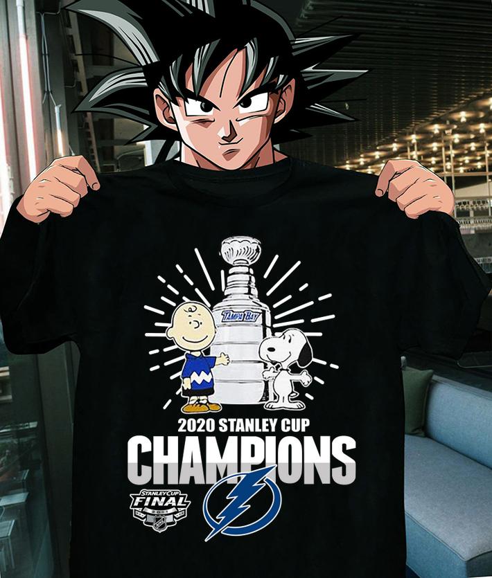 Charlie Brown And Snoopy Tampa Bay Lightning 2020 Stanley Cup Champions t-shirt
