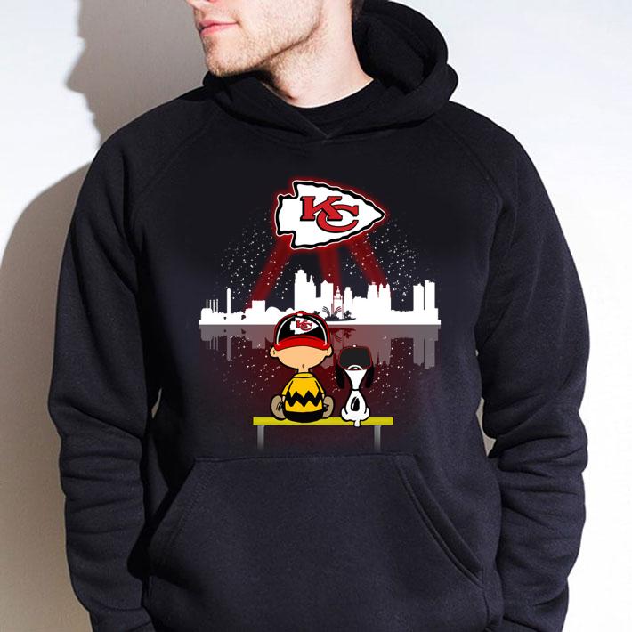 Charlie Brown and Snoopy Watching Kansas City Chiefs t-shirt