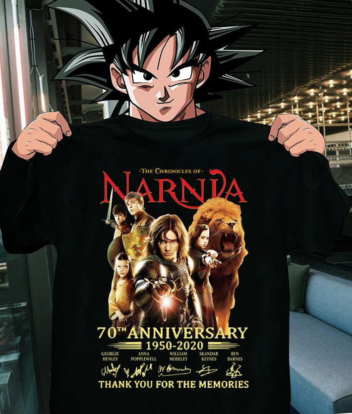The Chronicles Of Narnia 70th Anniversary 1950 2020 Thank You For The Memories Signatures t-shirt