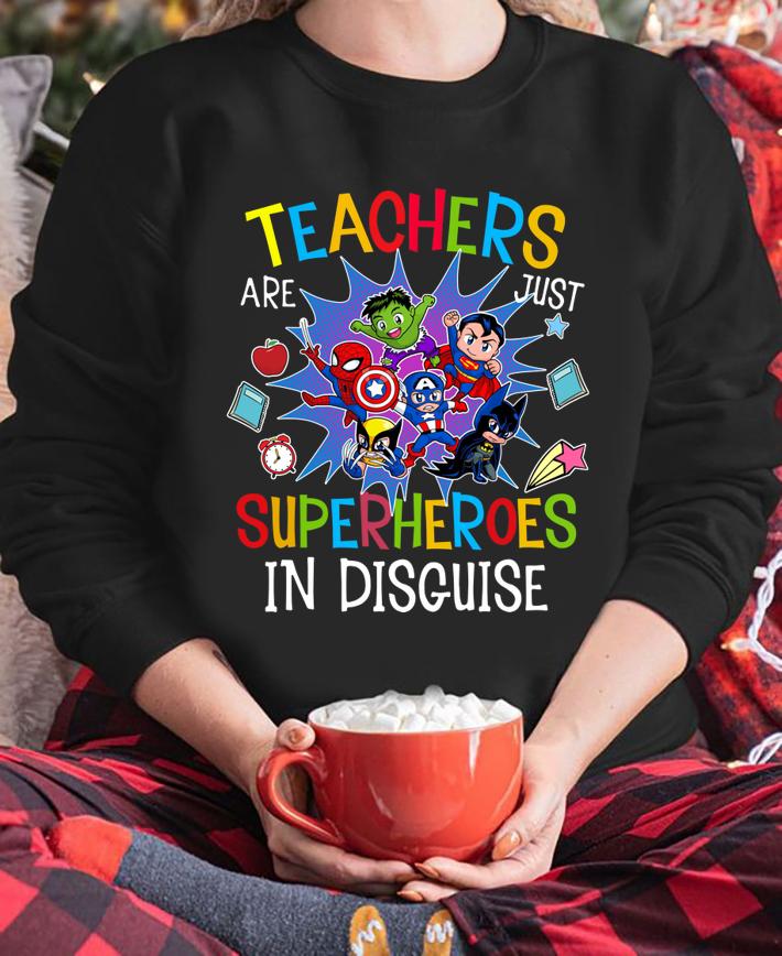 Teachers Are Just Superheroes In Disguise DC And Marvel t-shirt