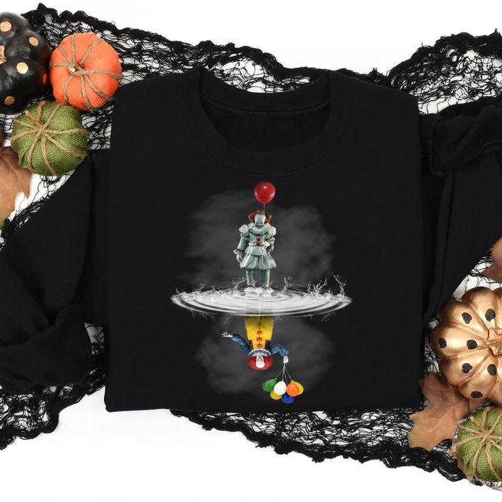 Hot Pennywise reflection Water mirror Stephen King's IT The Clown t-shirt