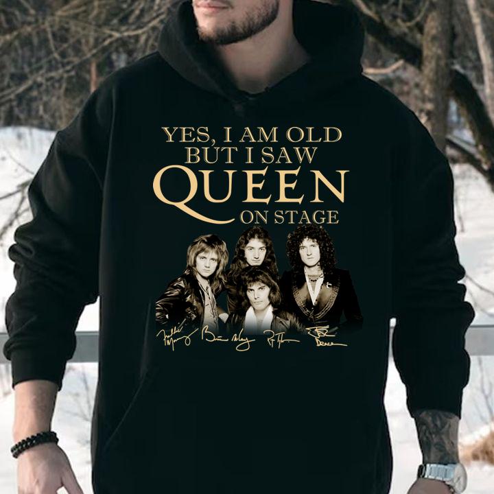 Yes I Am Old But I Saw Queen Band Member On Stage Signatures t-shirt
