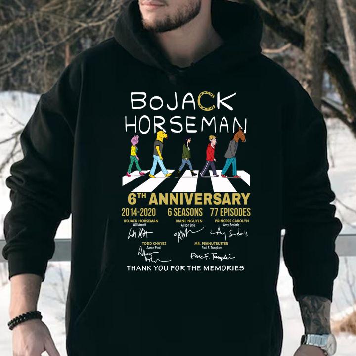 Bojack Horseman 6th Anniversary Thank You For The Memories t-shirt