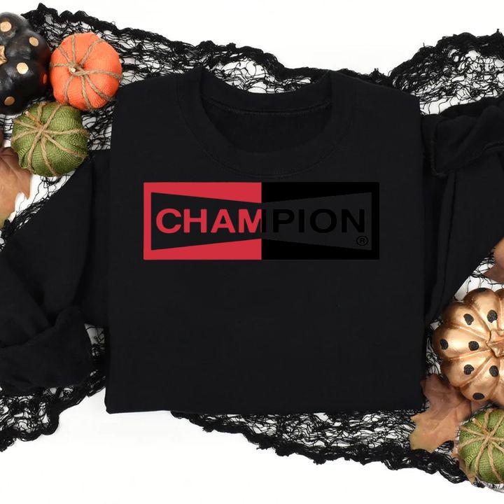 Once Upon A Time Brad Pitt Cliff Booth Champion Spark Plug t-shirt