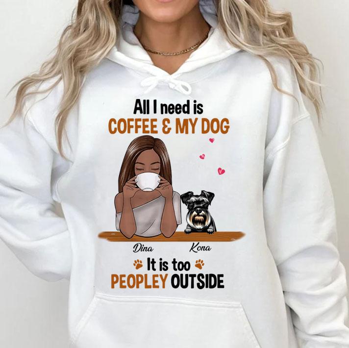 Customize Dog Coffee Too Peopley t-shirt