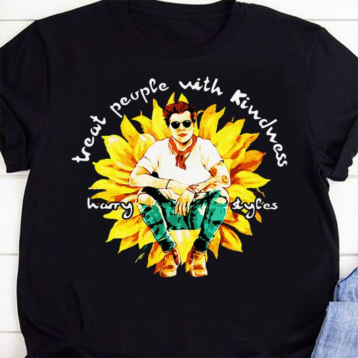 Sunflower treat people with kindness Harry Styles t-shirt 1 Clothing, Fathers Day T-shirt