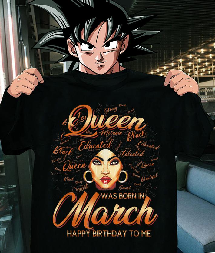 Pisces Girls Black Queen Was Born In March t-shirt