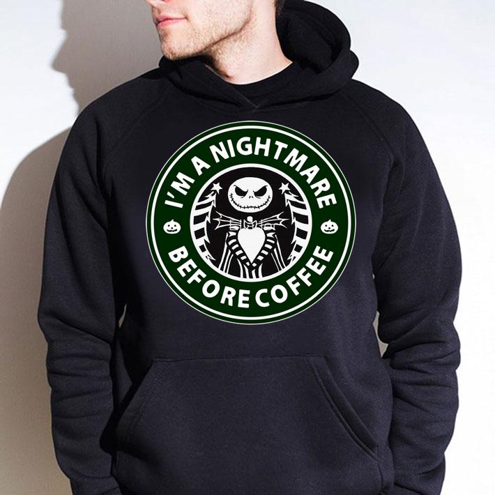 Starbucks Jack Skellington I'm A Nightmare Before Coffee t-shirt