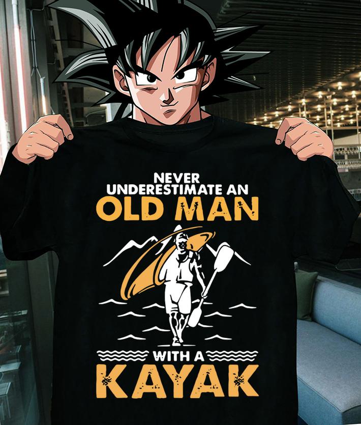 Never Underestimate An Old Man With A Kayak t-shirt