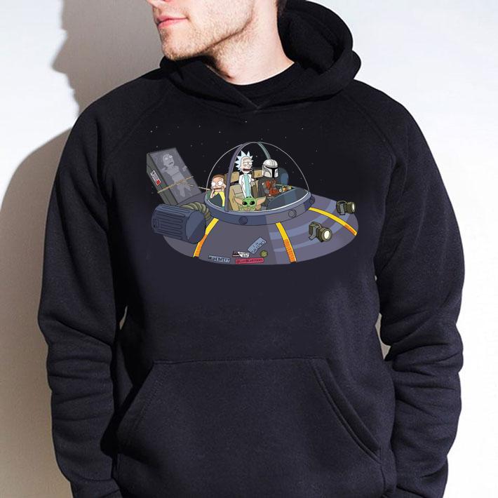 Rick And Morty Mandalorian Baby Yoda Spaceship Space Lovers t-shirt