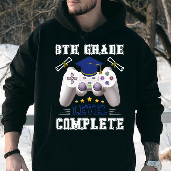 8th grade level complete gamer class of 2021 graduation gift hoodie - 8Th Grade Level Complete Gamer Class Of 2021 Graduation Gift t-shirt