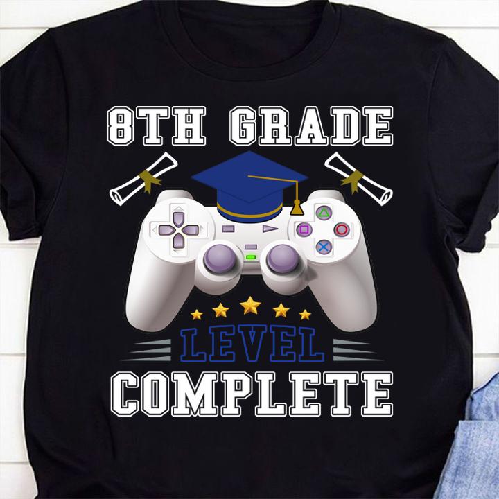 8th grade level complete gamer class of 2021 graduation gift shirt - 8Th Grade Level Complete Gamer Class Of 2021 Graduation Gift t-shirt