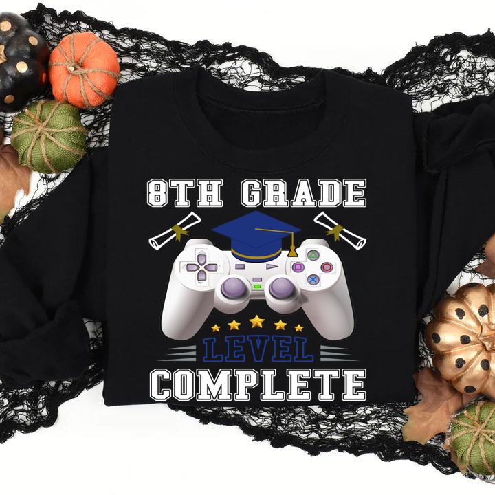 8th grade level complete gamer class of 2021 graduation gift sweatshirt - 8Th Grade Level Complete Gamer Class Of 2021 Graduation Gift t-shirt