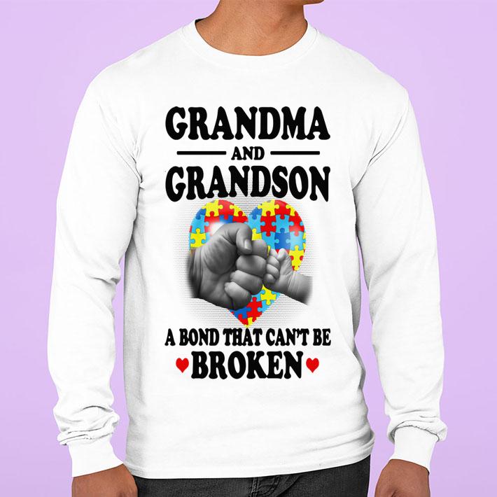 autism awareness grandma and grandson a bond that can t be broken sweatshirt - Autism Awareness Grandma And Grandson A Bond That Can't Be Broken t-shirt