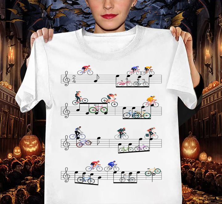 cycling music note women shirt - Cycling Music Note t-shirt