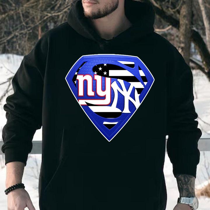 new york giants and new york yankees inside me superman logo hoodie - New York Giants And New York Yankees Inside Me Superman Logo t-shirt