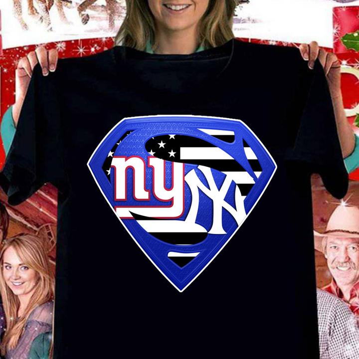 new york giants and new york yankees inside me superman logo women shirt - New York Giants And New York Yankees Inside Me Superman Logo t-shirt